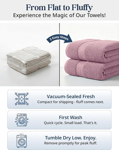 lane linen large bath towel set absorbent quick, close-up detail
