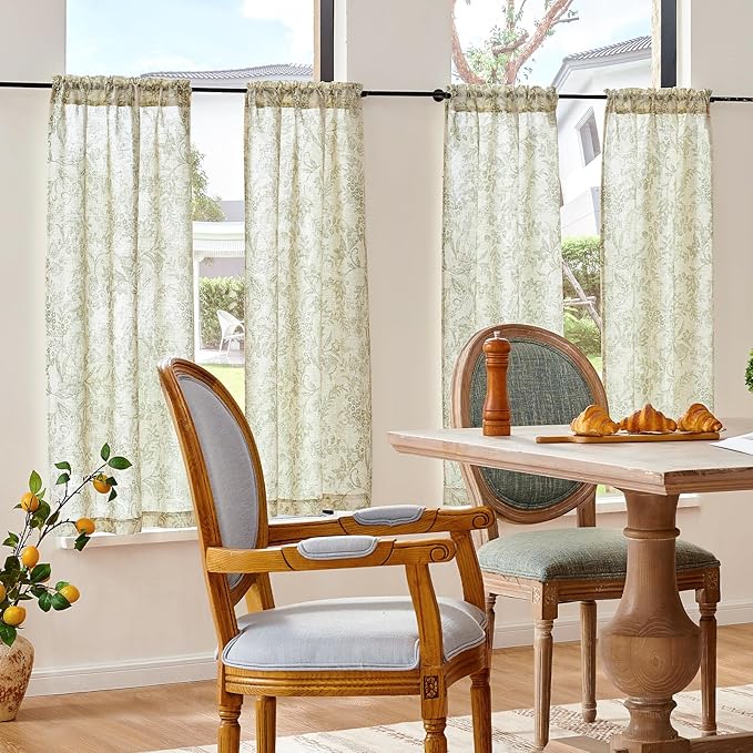 jinchan Floral Kitchen Curtains - Image 3