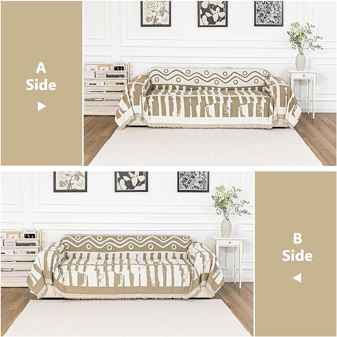 MEETSKY Boho Couch Covers for 2 Cushion Couch Sofa, Sofa Covers Washable Couch - Image 2