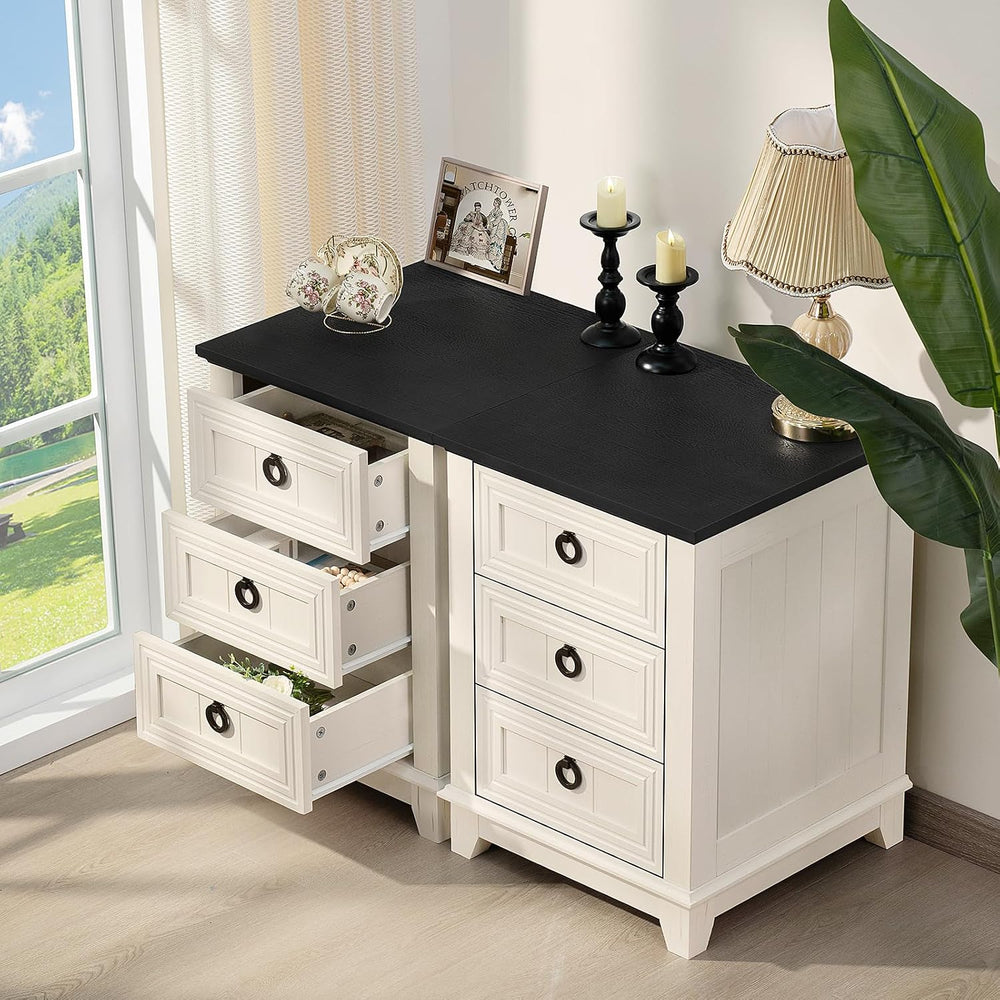 Joaxswe Farmhouse Dresser and Nightstand Sets 3 Piece, Blue
