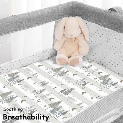 Yoofoss Bassinet Sheets for Baby, Baby Delight, Angelbliss, Soft Breathable - Image 6