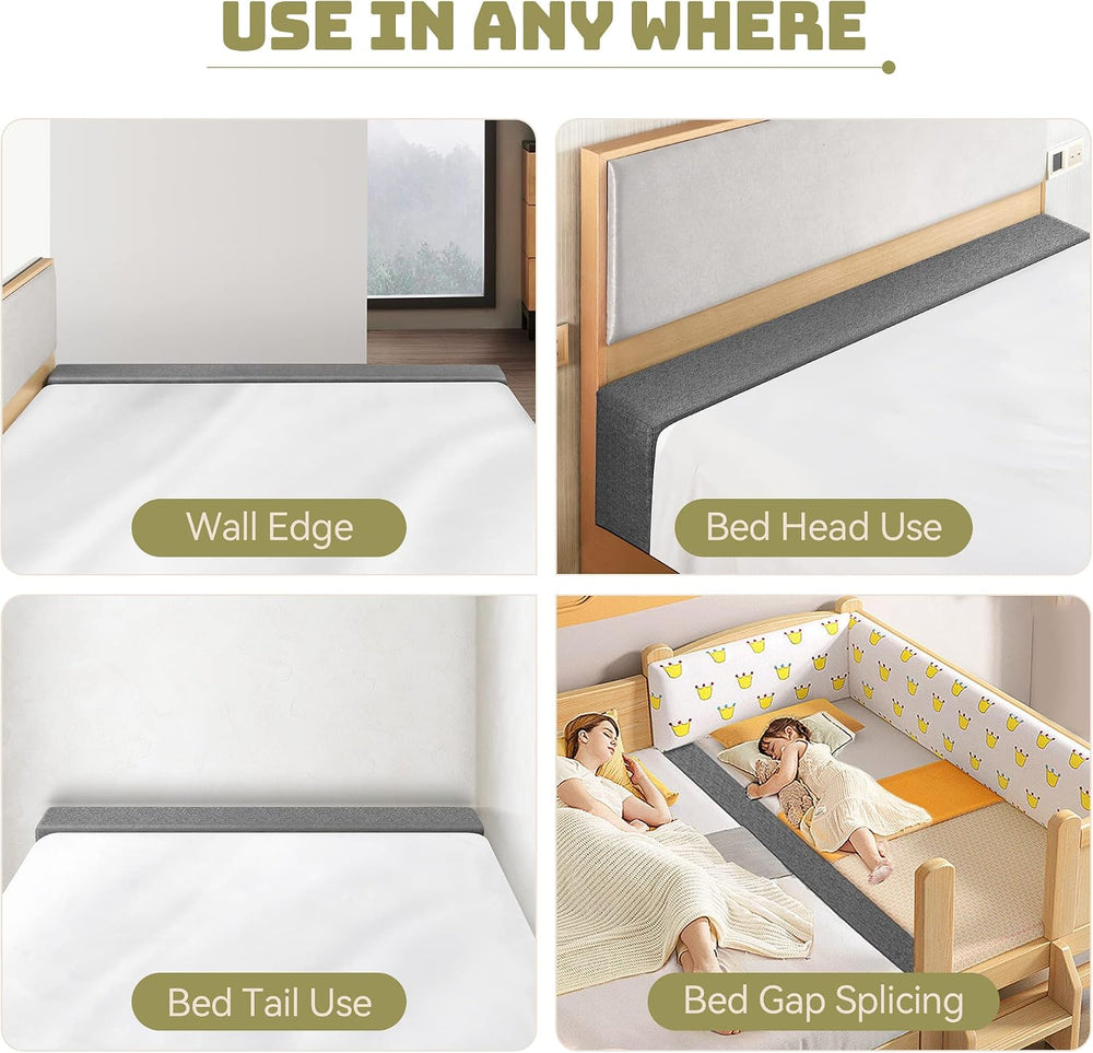 DEEPSHARK Bed Gap Filler for Twin/XL Mattress, High-Density 45D Sponge, Remov...