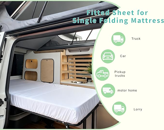 Fitted Sheets 31x75 Inches, 2 Pack Super Soft Microfiber Cot Size Sheet Set - Image 3