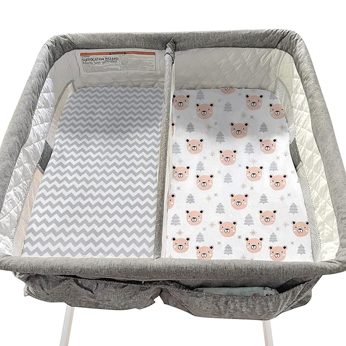 Gllquen Baby Bassinet Sheets 4 Pack, Breathable Cozy Fitted Mattress Sheet - Image 3