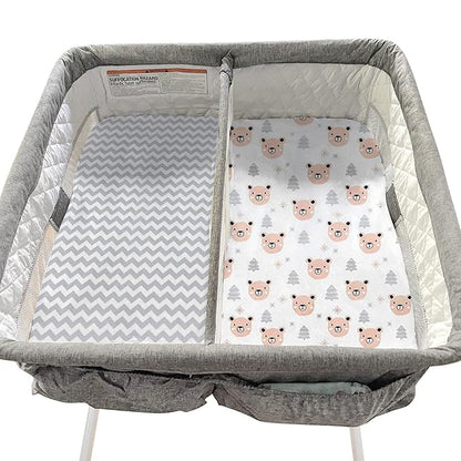 Gllquen Baby Bassinet Sheets 4 Pack, Breathable Cozy Fitted Mattress Sheet - Image 3