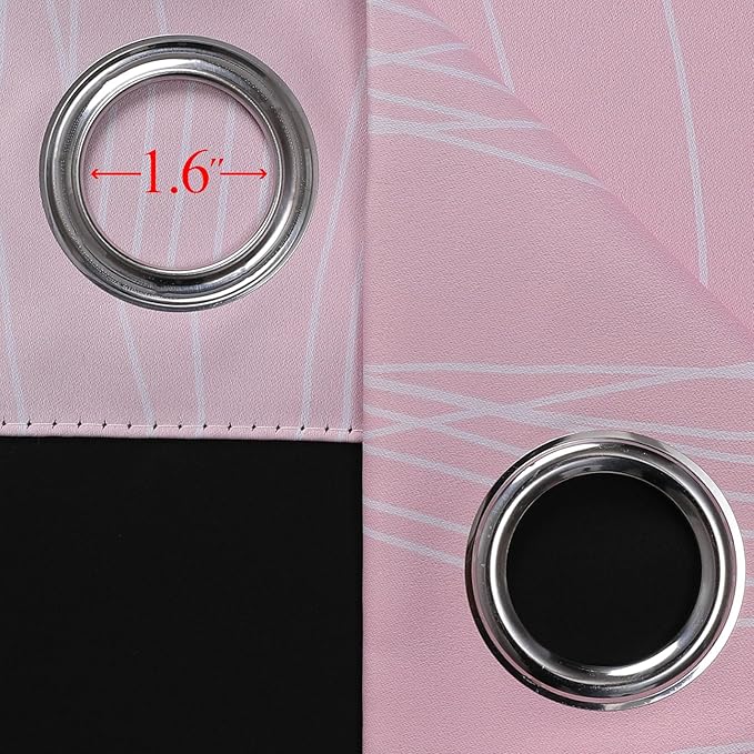 Estelar Textiler Pink and Teal Blackout Curtains - Image 7