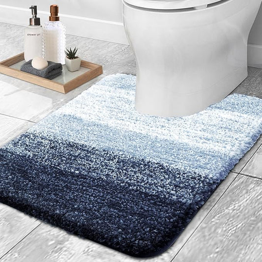 OLANLY Luxury Toilet Rugs U-Shaped 24x20, Extra Soft and Absorbent Microfiber by OLANLY