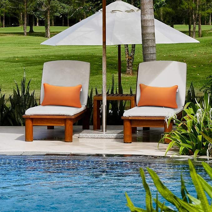 JMGBird Outdoor Pillows Waterproof Set of 2 Outdoor Lumbar Pillows - Image 5