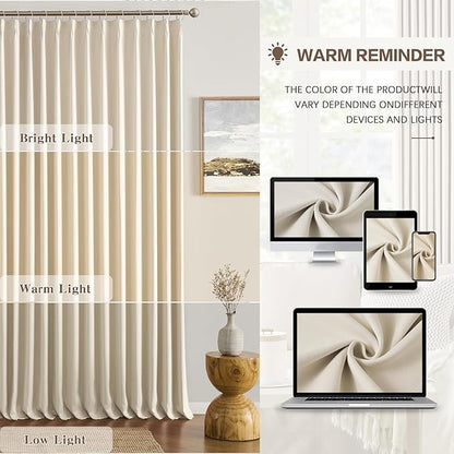 KEQIAOSUOCAI Cream Beige Curtains - Image 7