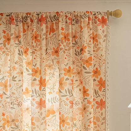 ENJOYBRIDAL Floral 84 Inch Curtains - Image 4