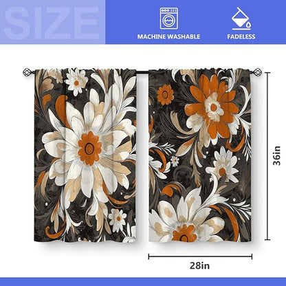 Aimego Boho Floral Kitchen Curtains - Image 3