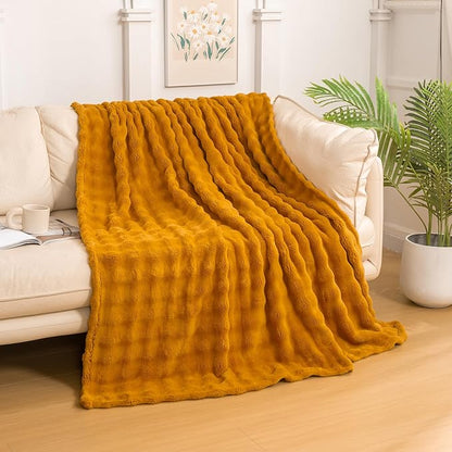YUSOKI Luxury 3D Bubble Throw Blanket 2lb, All Ages, Home Decoration by YUSOKI