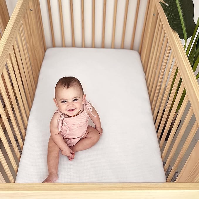 Newton Baby Fitted Mini Crib Sheets | Organic Muslin Cotton, Breathable & Soft - Image 3