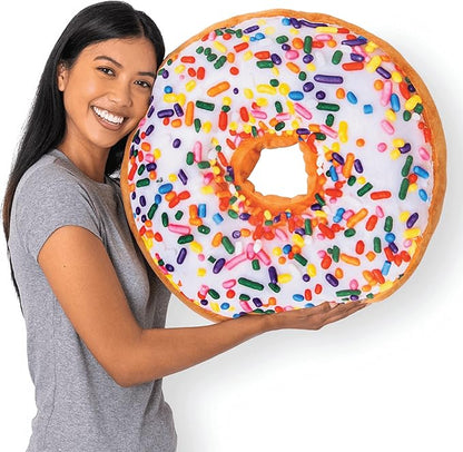 22" 3D Sprinkle Donut Throw Pillow by MuchComfort