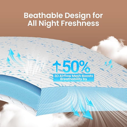 OhGeni 3 Inch Cooling King Size Gel Memory Foam Mattress Topper Pad, Medium - Image 4