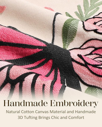Embroidered Throw Pillow Covers 18x18 Inch - Image 2
