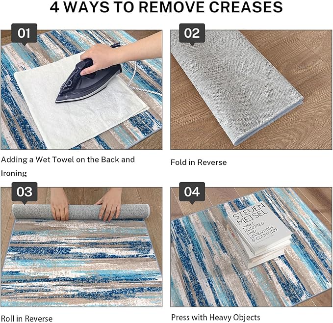 Modern Abstract Runner Rug 2.6x18 - Image 4