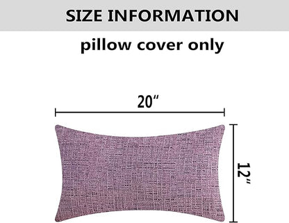 Home Brilliant Lumbar Pillow Cover 12x20 Chenille Plush Velvet Oblong - Image 5