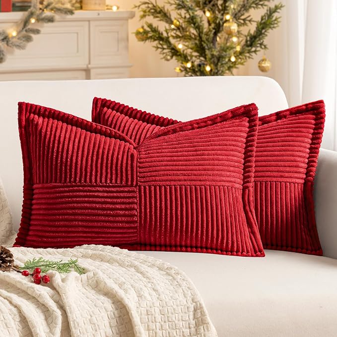 MIULEE Christmas Decorative Lumbar Throw Pillow Covers by MIULEE