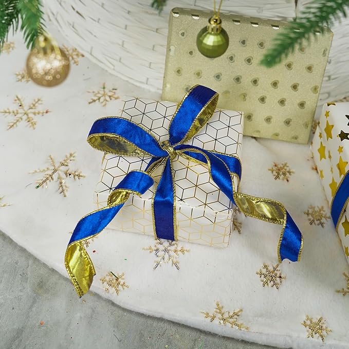 MEEDEE Crushed Royal Blue Velvet Ribbon - Image 6