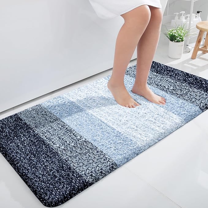 OLANLY Bathroom Runner Rugs 47x24, Extra Soft Absorbent Microfiber Bath Rugs by OLANLY