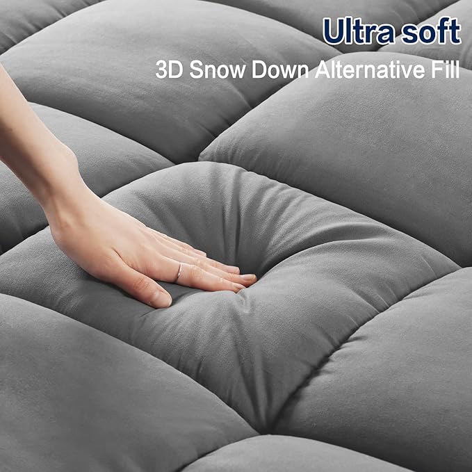 SOPAT Mattress Topper Cal King Size Extra Thick Mattress Pad 8-21" Deep Pocket - Image 2