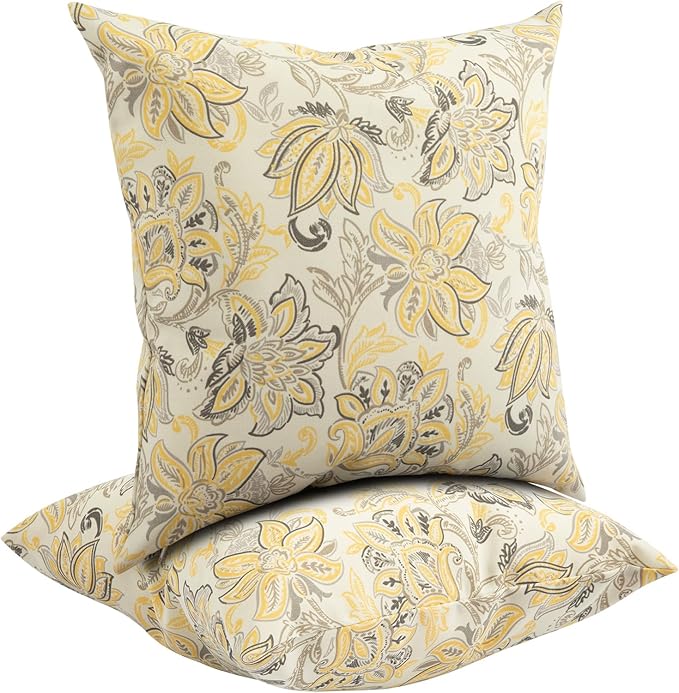 Outdoor Throw Pillows Water Resistant 18x18 inch, Decorative Throw Pillow by FUNHOME