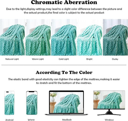 NEWCOSPLAY Super Soft Twin Blanket Sage Green Premium Silky Flannel Fleece 3D - Image 6