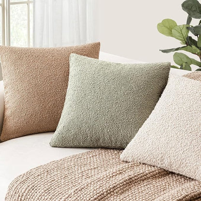 Foindtower Decorative Textured Boucle Throw Pillow Covers Accent Solid Pillow - Image 6