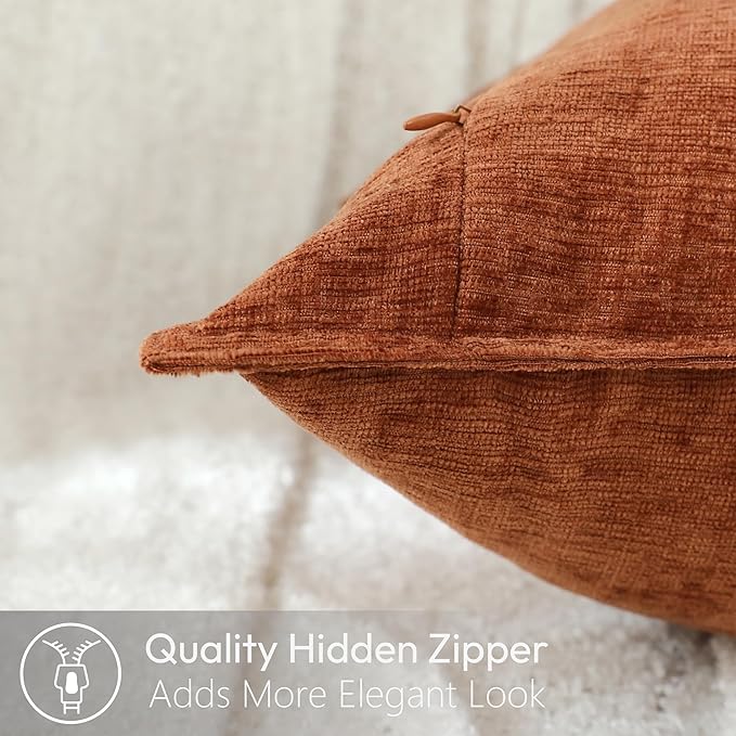 Stellhome Pack of 2 Soft Textured Throw Decorative Pillow Covers Square Accent - Image 4