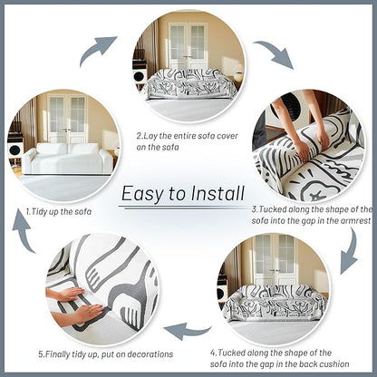 MYSKY HOME Couch Cover for Dogs, Washable Couch Covers, Sofa Covers for - Image 8