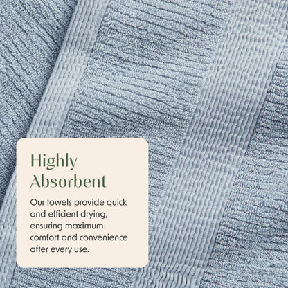 springtree home 100% cotton bath towel set |, front angle view