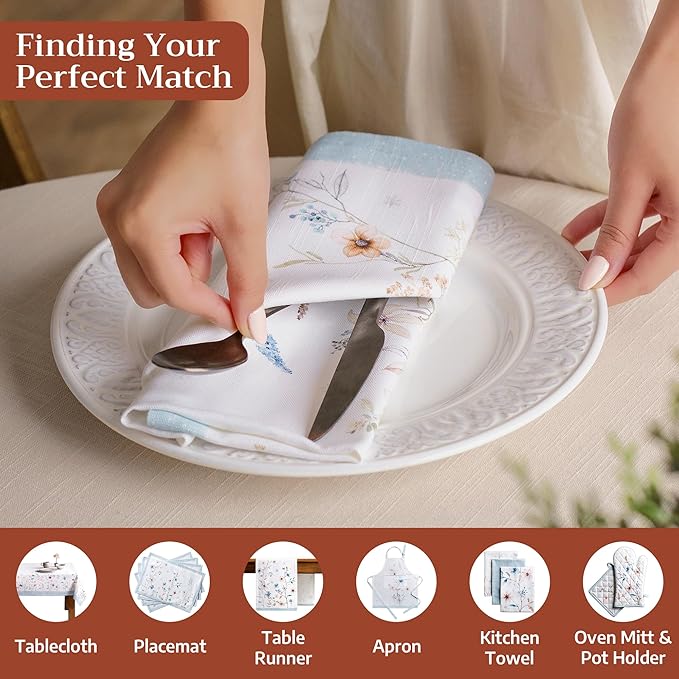 Maison d' Hermine Cloth Napkins Set of 4 100% Cotton - Image 4