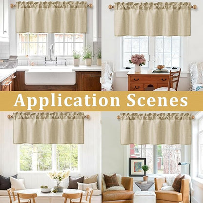 JIUZHEN Faux Linen Window Valance - Image 8
