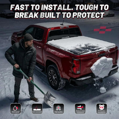 bdfhyk tri-fold truck bed tonneau cover for nissan showing dimensions