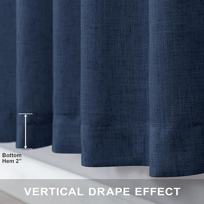 Navy Blue Curtains 45 Inch Length - Image 6