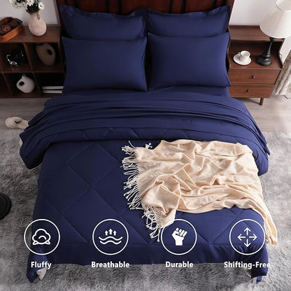 NTBAY Queen Comforter Set with Sheets, 7 Pieces Soft and Breathable Queen - Image 2