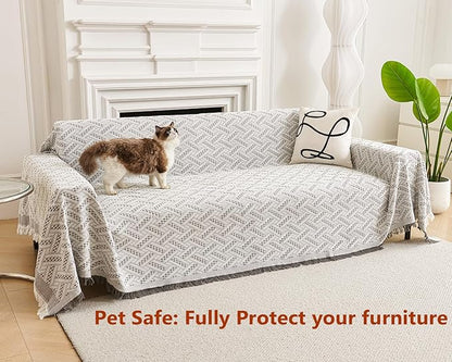 AIVIA Couch Cover Sheet Blanket, Oversized Reversible Covers - Image 4