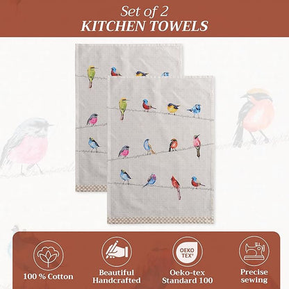 Maison d' Hermine Kitchen Towels Set of 2 100% Cotton 27.50" x 20" Reusable - Image 2
