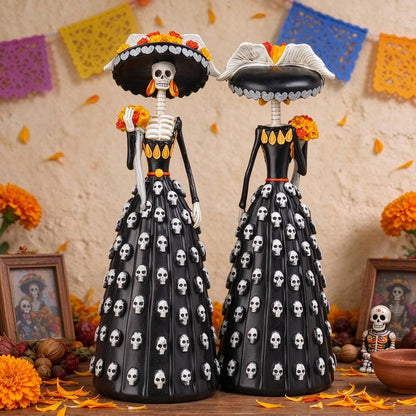 Newman House Studio Halloween Decorations - Mexico Catrina Skeleton Lady