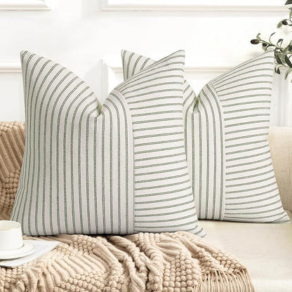 YCOLL Farmhouse Pillow Covers 18x18, Modern Accent Square Throw Pillow Covers by PillowCoversExpert