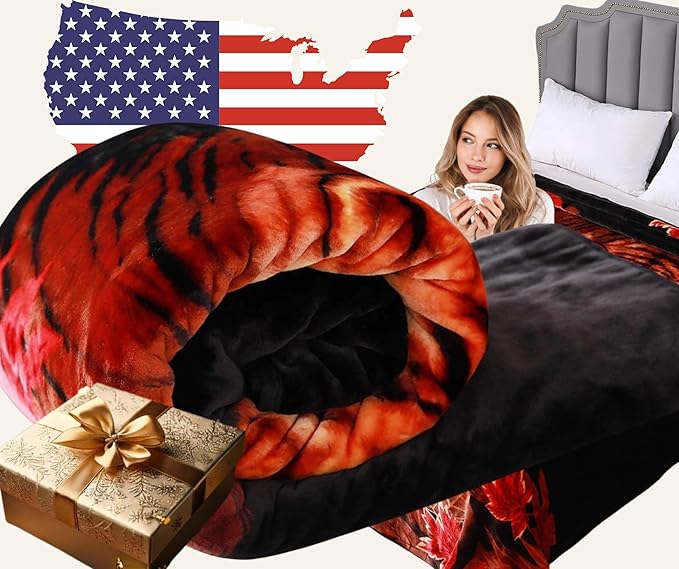 Hiyoko Heavy Korean Mink Tiger Blanket by Hiyoko