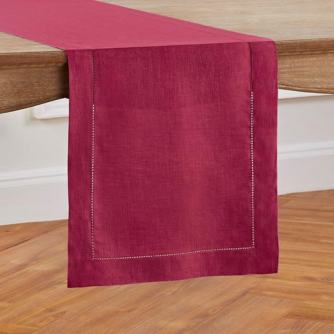 Solino Home Linen Beet Table Runner 120 Inches Long - Image 2