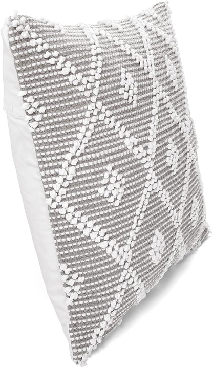 Lush Decor Adelyn Decorative Throw Pillow Cover, Light Gray - Image 3