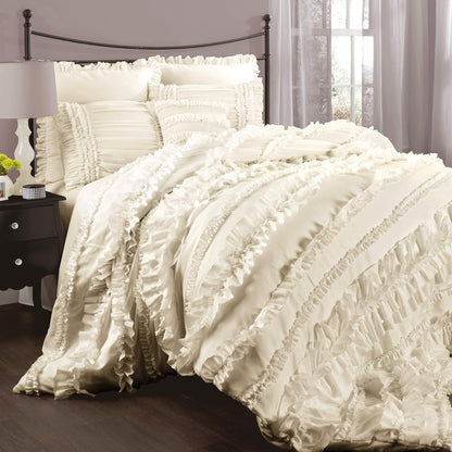 lush decor c07815p13 belle ivory comforter (96 x, main product view
