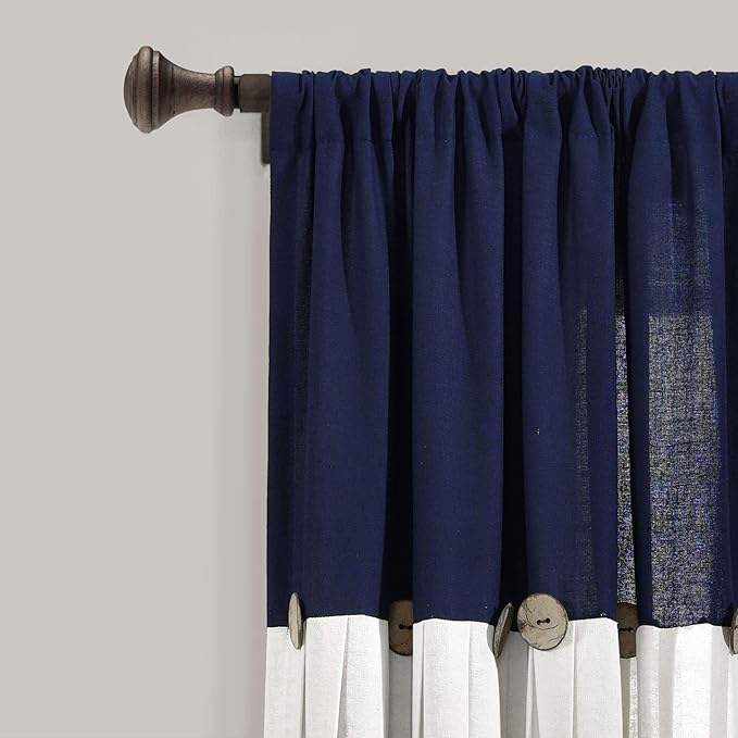 Lush Decor Linen Button Window Curtain Panel, Bedroom & Dining Room - Image 2