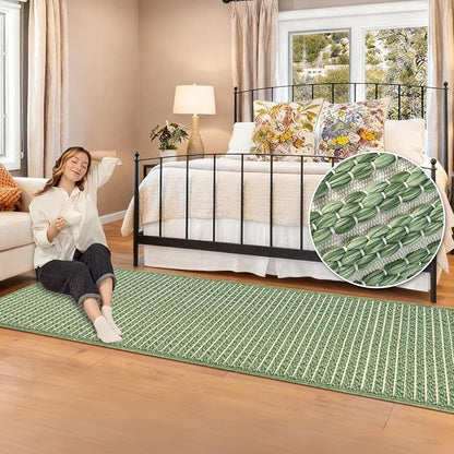 Braided Hallway Runner Rug, Super Absorbent Kitchen Mats - Image 2