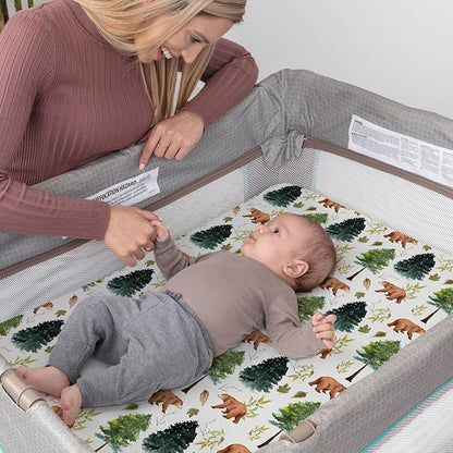 Pack n Play Sheets, BROLEX 2 Pack Mini Crib Sheets, Stretchy Portable Fitted - Image 3