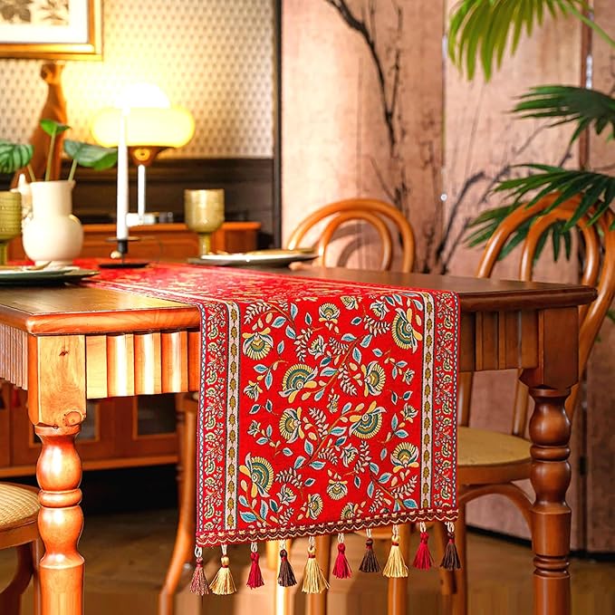 13×72 Inch Table Runner, Retro-Luxury Tassels Series - Image 6
