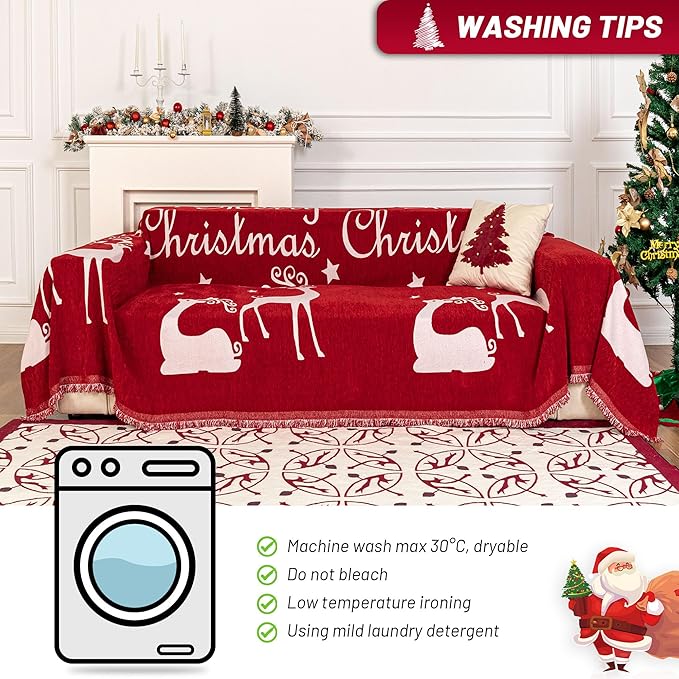 MYSKY HOME Christmas Couch Cover - Image 5